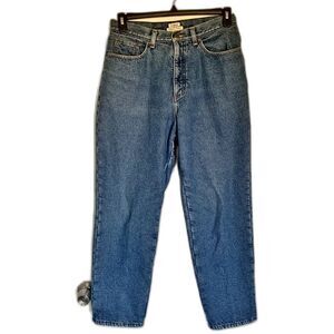 L.L. Bean Vintage Flannel Lined Jeans Original Relaxed Fit Size 12 Cabincore